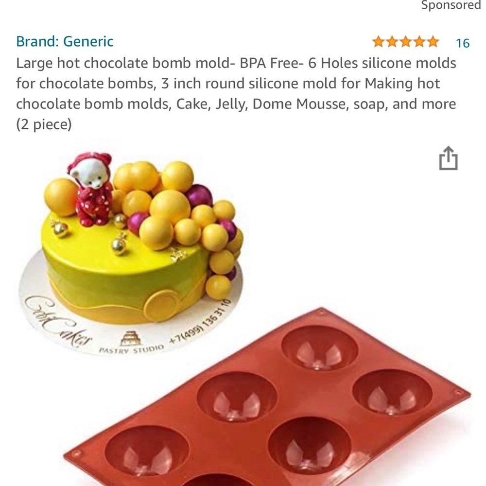 Bundle half sphere‎ molds large and small sizes